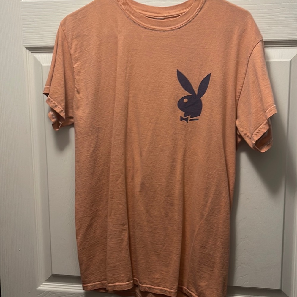Salmon color playboy tee